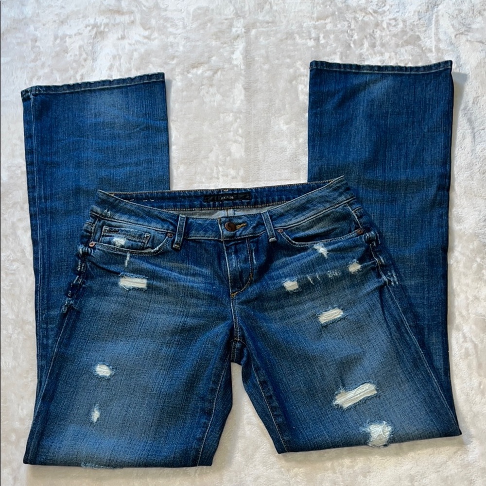 NWT Joe’s Jeans The Honey Curvy Booty Fit Shae Distressed Flare Denim Blue 29X34 - Picture 4 of 16